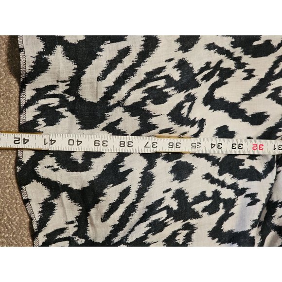 Loft Linen Shift Dress size 12 animal print blue white - Picture 6 of 8